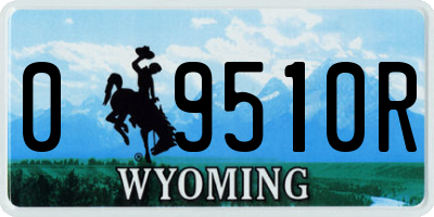 WY license plate 09510R