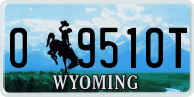 WY license plate 09510T