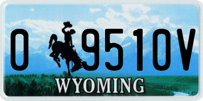 WY license plate 09510V