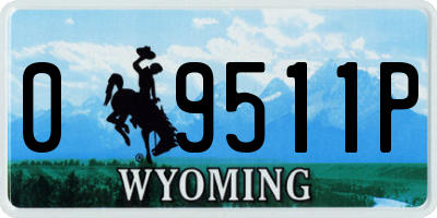 WY license plate 09511P
