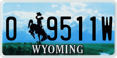 WY license plate 09511W