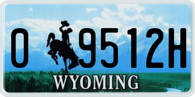 WY license plate 09512H