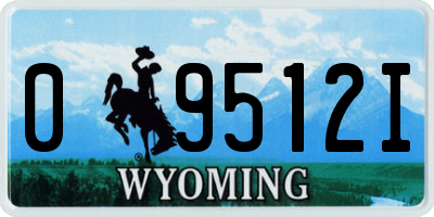 WY license plate 09512I