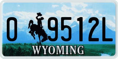 WY license plate 09512L