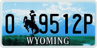 WY license plate 09512P