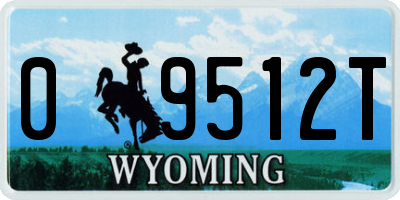 WY license plate 09512T