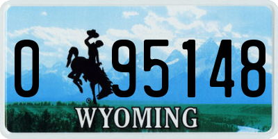 WY license plate 095148