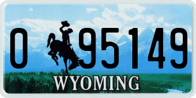 WY license plate 095149