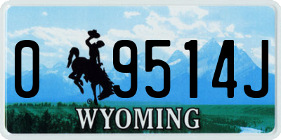 WY license plate 09514J