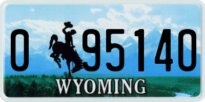 WY license plate 09514O