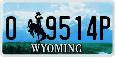 WY license plate 09514P