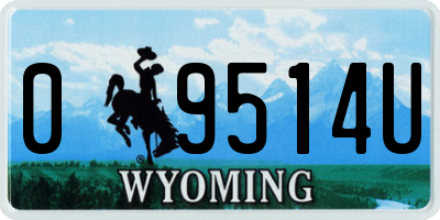 WY license plate 09514U