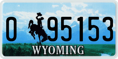 WY license plate 095153