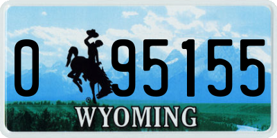 WY license plate 095155