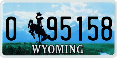 WY license plate 095158