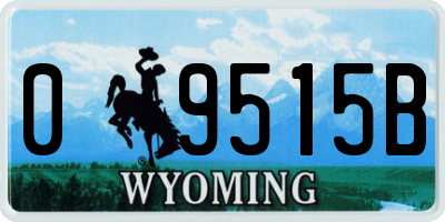 WY license plate 09515B