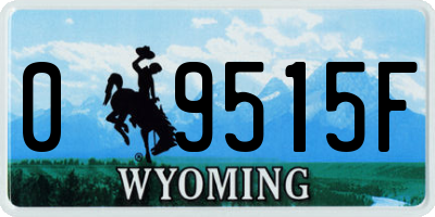 WY license plate 09515F