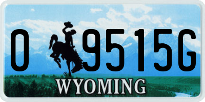 WY license plate 09515G