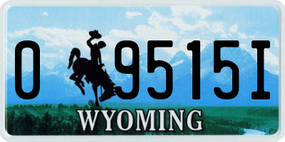 WY license plate 09515I
