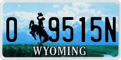 WY license plate 09515N