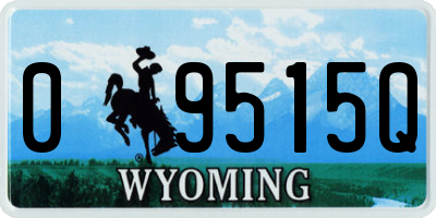 WY license plate 09515Q