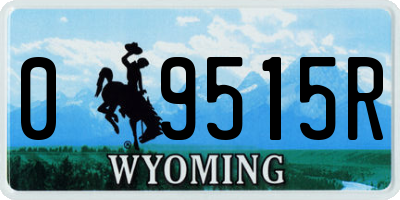 WY license plate 09515R