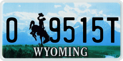 WY license plate 09515T