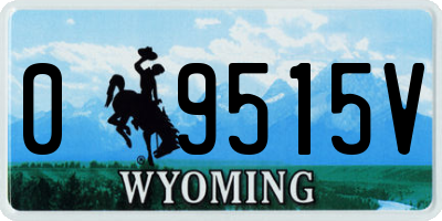 WY license plate 09515V