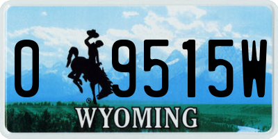 WY license plate 09515W