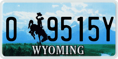 WY license plate 09515Y