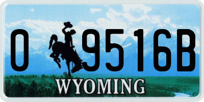 WY license plate 09516B