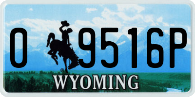 WY license plate 09516P