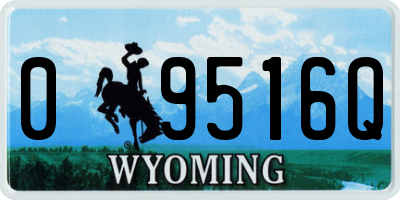 WY license plate 09516Q