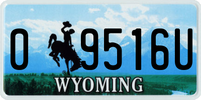 WY license plate 09516U