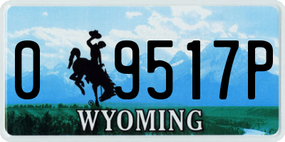WY license plate 09517P