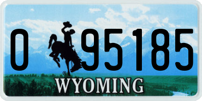 WY license plate 095185