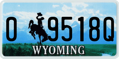 WY license plate 09518Q