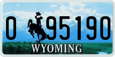 WY license plate 09519O
