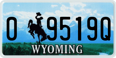 WY license plate 09519Q