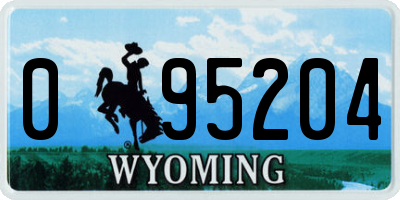 WY license plate 095204