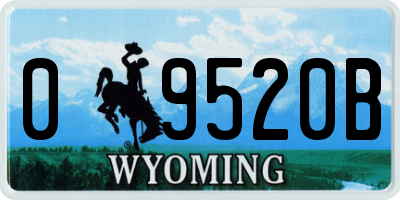 WY license plate 09520B