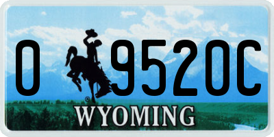WY license plate 09520C