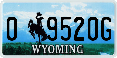 WY license plate 09520G