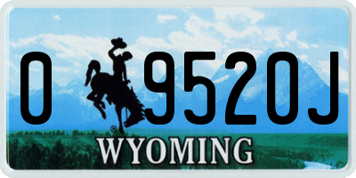 WY license plate 09520J