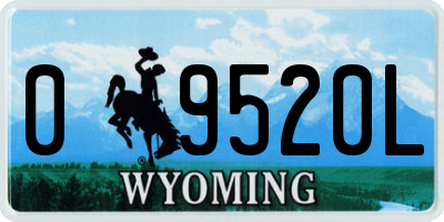 WY license plate 09520L
