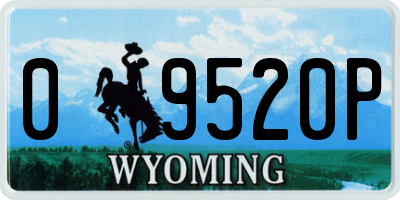 WY license plate 09520P