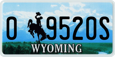 WY license plate 09520S