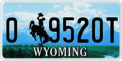 WY license plate 09520T