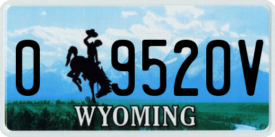WY license plate 09520V