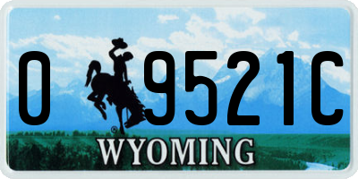 WY license plate 09521C